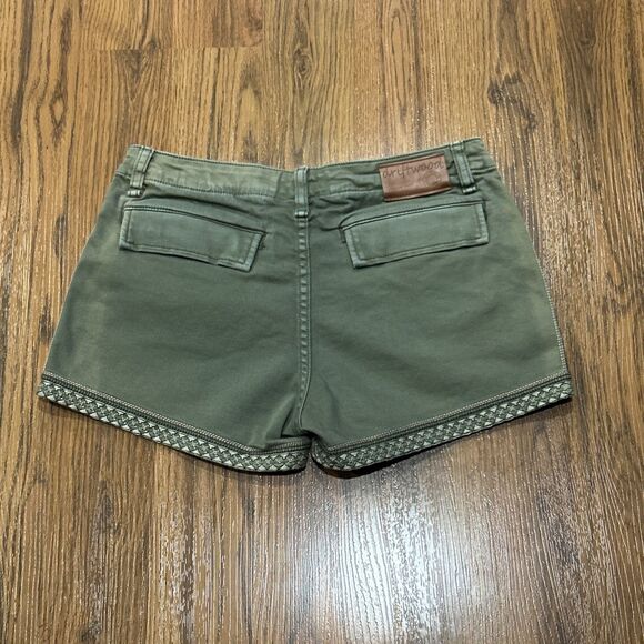 Driftwood Connie Shorts Womens 26 Green Floral Embroidered Pockets - Picture 6 of 12